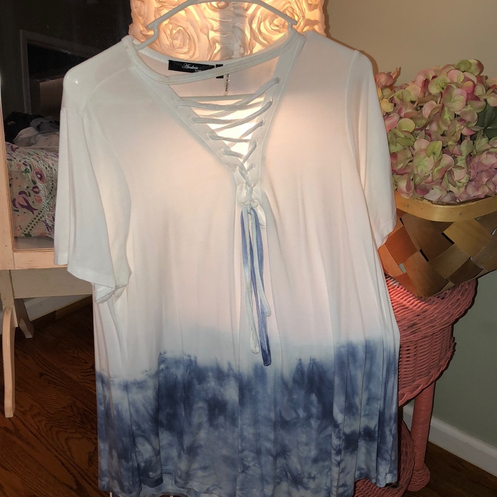 Andrée blue and white blouse